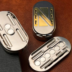 Titanium Alloy Metal Fidget Toy Clicker Slider Haptic Card for Adult 07FC0E-D4 - KOEEK