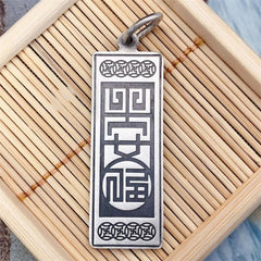 Nanmo Amitabha Buddha Amulet Pendant Necklace For Men Jewelry Prayer Retro 07FC0E-D4 - KOEEK