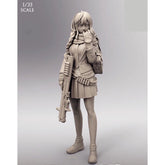 1:35 resin figure model kit Science fiction girl shooter Unassembled Unpainted 07FC0E-D4 - KOEEK