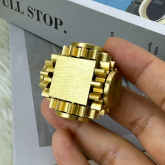 Fidget Spinner Four Gear Cube Brass Gyro Mechanical Fidget Slider EDC Toys Gift 07FC0E-D4 - KOEEK