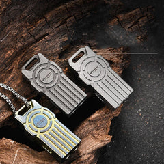 EDC titanium alloy lightweight dual tube outdoor portable survival whistle 07FC0E-D4 - KOEEK
