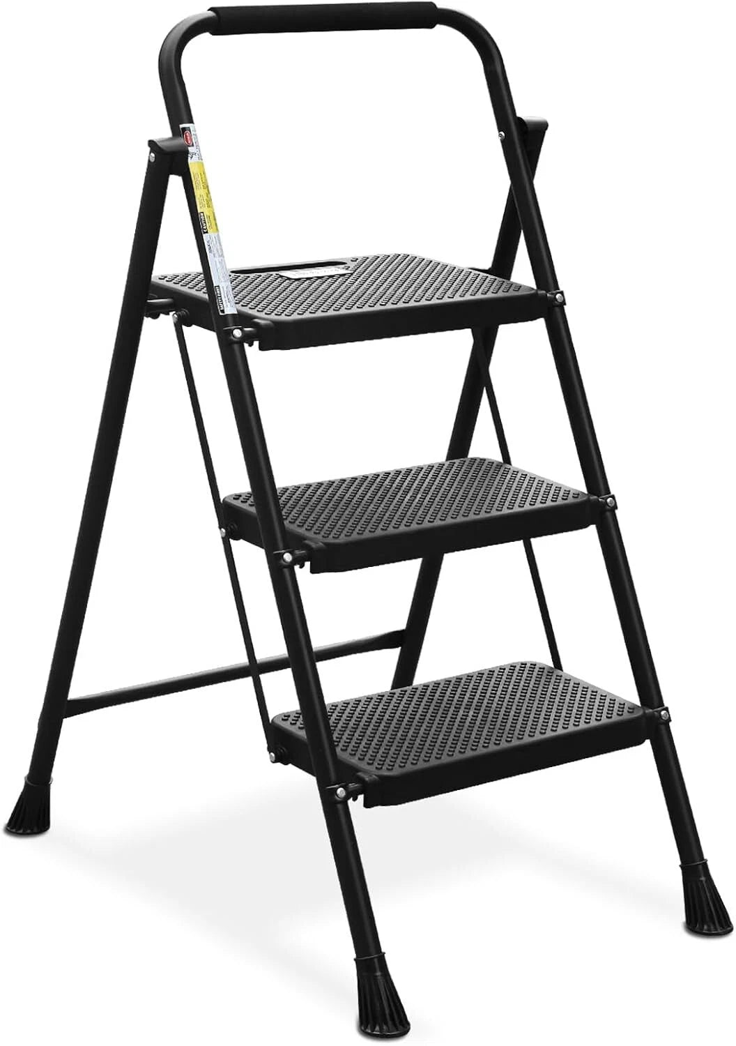 3 Steps,folding step stool with wide non-slip treads,sturdy,convenient handrails 07FC0E-D4 - KOEEK