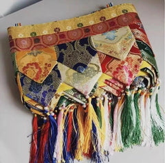 Tibetan Style Hanging Curtain Tablecloth Wall Fabric Buddhist Shrine Decoration 07FC0E-D4 - KOEEK