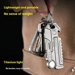 Titanium Alloy EDC Keychain Multi Tool Survival Gear 07FC0E-D4 - KOEEK
