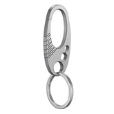 EDC Titanium Alloy Keychain Carabiner Waist Fast Hanging Buckle with Key Ring 07FC0E-D4 - KOEEK