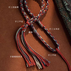 Tibetan Handmade Necklace Cord Silver Plated Resin Buddha Thangka Pendant Rope 07FC0E-D4 - KOEEK