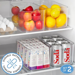 10“ x 6” Clear Open Food Storage Container, 2-Piece Set, with Handles 07FC0E-D4 - KOEEK