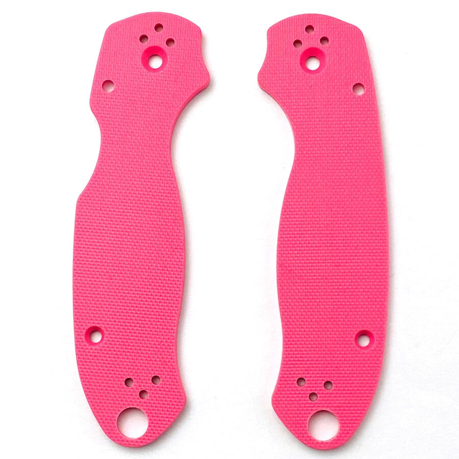 2PCS Custom Pink G10 Scales Handle Patch For Spyderco Para 3 Folding Knife C223 07FC0E-D4 - KOEEK