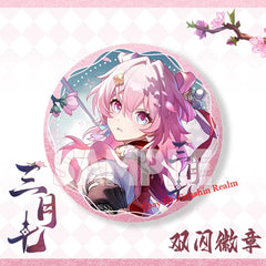 2Pcs/Set Anime Honkai: Star Rail March 7th Badge Decor Backpack Pendant Gift 07FC0E-D4 - KOEEK