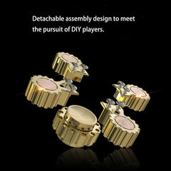 EDC Gear Brass Gyroscope Toy Fingertips Spinning Top Gearwheel DIY Gyro Toy Tool EDC_GEAR - KOEEK