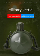 27oz Lightweight Insulated Canteen Stainless Steel Water Bottle with Compass 07FC0E-D4 - KOEEK