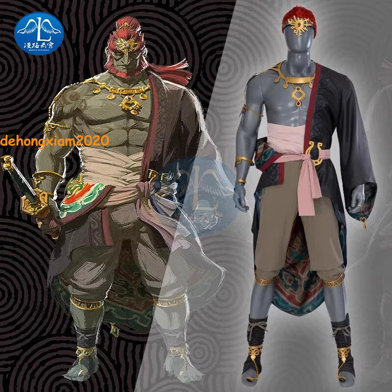 Tears of The Kingdom Hyrule Ganondorf Cosplay Custome Party Outfit Halloween 07FC0E-D4 - KOEEK