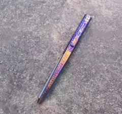 EDC Titanium Pocket Ballpoint Pen Meteorite Pattern Office Signature Stationery 07FC0E-D4 - KOEEK