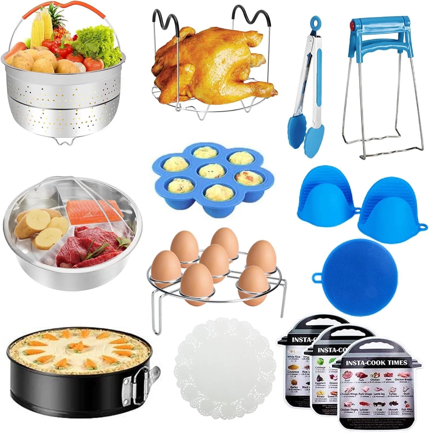 Pressure Cooker Accessory, 73 PCS Pressure Cooker Accessory - 2 Steamer Baskets 07FC0E-D4 - KOEEK