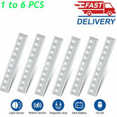 1 to 6 pack 10 LED Motion Sensor Closet Lights Under Cabinet Battery Night Light 07FC0E-D4 - KOEEK