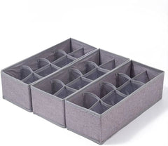 3-piece set of sock and underwear drawer dividers,foldable wardrobe storage box 07FC0E-D4 - KOEEK