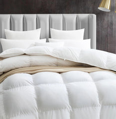 Queen Size All Season White Duvet Cover Super Soft Cotton Cover Fluffy 07FC0E-D4 - KOEEK