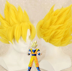 Dragon Ball Kakarotto Vegeta Goku Super Saiyan Yellow Wig Halloween Cosplay WIG 07FC0E-D4 - KOEEK