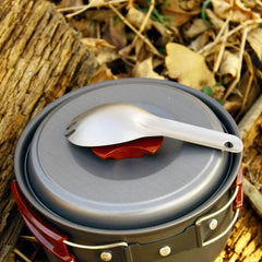 Titanium Spoon Spork Portable Ultralight Short Handle Camping Outdoor Tableware 07FC0E-D4 - KOEEK