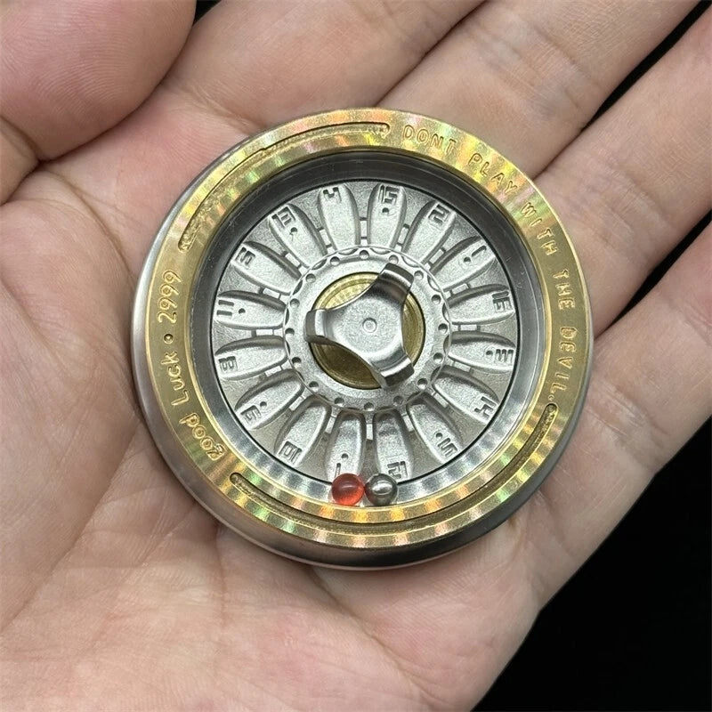 EDC Number Roulette Fidget Spinner Metal Adult Fidget Toy ADHD Hand Spinner Gift 07FC0E-D4 - KOEEK
