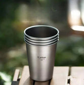 320ml Pure Titanium Single Layer Wall Cup Coffee Tea Beer Cup Portable Outdoor 07FC0E-D4 - KOEEK
