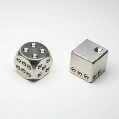 Solid TC4 Titanium Alloy Creative Dice EDC Toys KTV Entertainment Supplies Gifts 07FC0E-D4 - KOEEK