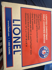 Lionel 1929090 O Lighted Christmas Half-Covered Train Bridge - Multicolored LIONEL - KOEEK