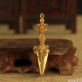 6cm Copper Vajra Dorje Phurba Pendant Kīla Phurpa Amulet Unisex Gift 07FC0E-D4 - KOEEK
