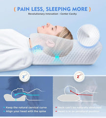 Cervical Pain Relief Cervical Pillow, Adjustable Orthopedic Bed Pillo 07FC0E-D4 - KOEEK