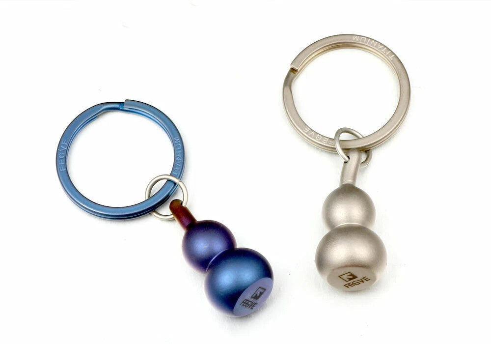 EDC Titanium Gourd Keychain Pendant DIY Necklace Zipper Head Car Decoration Tool 07FC0E-D4 - KOEEK