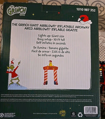 10 FT DR SEUSS GRINCH ARCHWAY Airblown Lighted Yard Inflatable Gemmy GEMMY - KOEEK