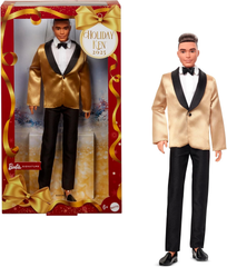 Barbie Signature 2025 Holiday Light Brown Hair Ken Fashion Doll Wearing FullSuit BARBIE - KOEEK