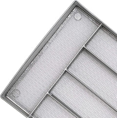 Drawer Organizer, Silverware Flatware, Mesh Wire, Non-Slip, 5 Components, Silver 07FC0E-D4 - KOEEK