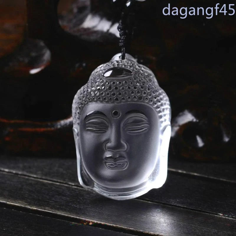 Crystal Buddha Pendant Necklace Accessories Amulet Carved Jewelry Buddhist 07FC0E-D4 - KOEEK