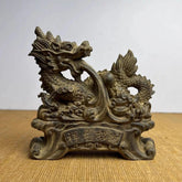 12*12cm Vietnamese Agarwood Dragon Wealth Figurine Home Decor Gift 07FC0E-D4 - KOEEK