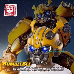 1:1 Transformer Bumblebee Voice Control Cosplay Wearable Helmet Mask W/ Base 07FC0E-D4 - KOEEK