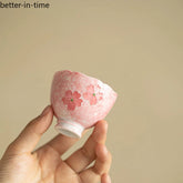 50ml Exquisite Hand-painted Cherry Blossom Teacup Ceramic Tea Set Master Cup 07FC0E-D4 - KOEEK