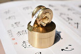 EDC Brass Pocket Tape Measure Mini Manual Reel Retro Flywheel Sewing Tool 07FC0E-D4 - KOEEK