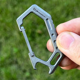 EDC Titanium Keychain Carabiner Car Keys Holder Organizer w/ Bottle Opener Tool 07FC0E-D4 - KOEEK