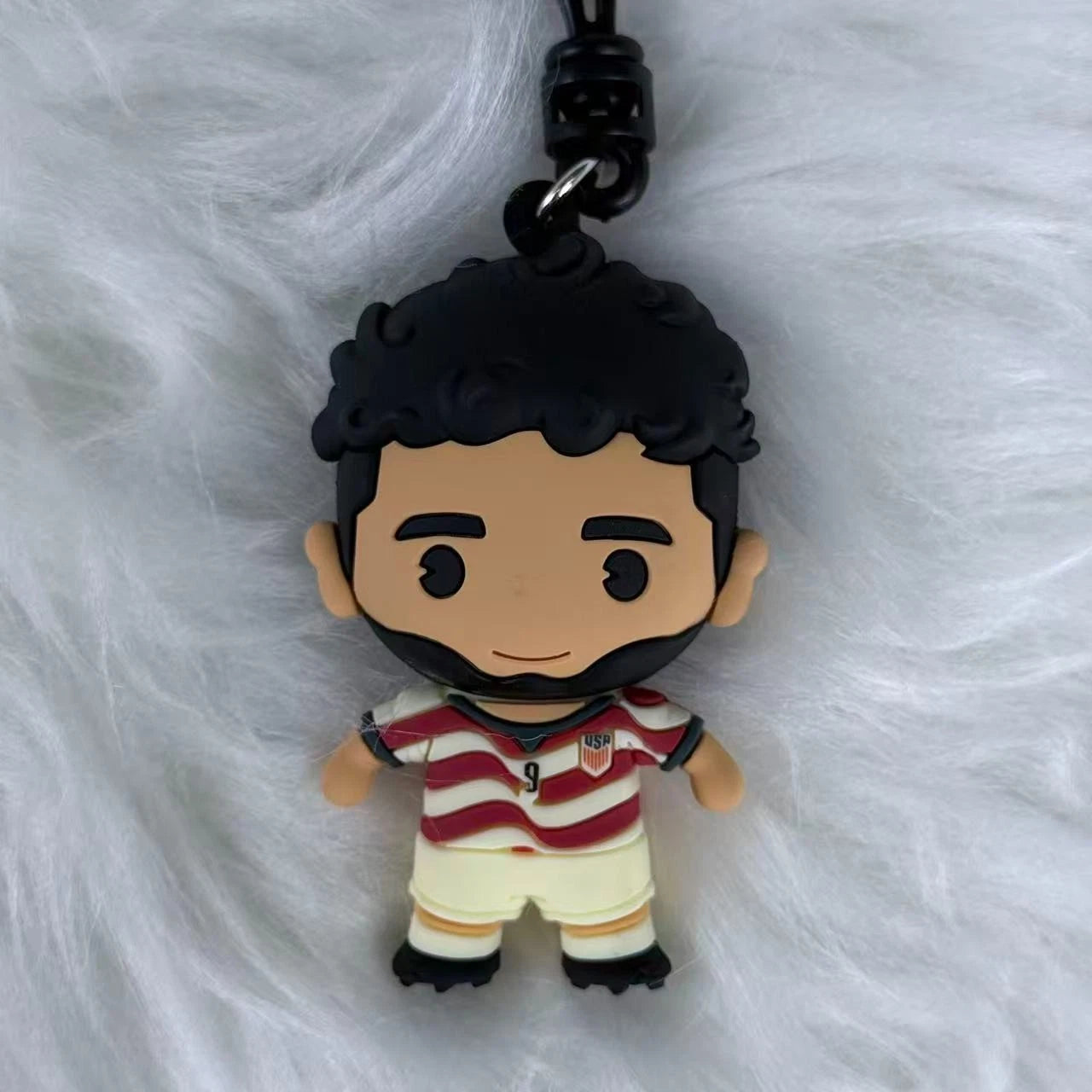 2026 Ricardo Pepi #9 USMNT Soccer Team 3D Vinyl Bag Clip Collectible Keychain 07FC0E-D4 - KOEEK