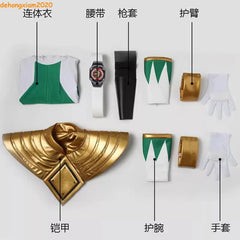 Green Ranger Burai Cosplay Costume Outfit Dino Rangers Tommy Oliver Gold Armor 07FC0E-D4 - KOEEK