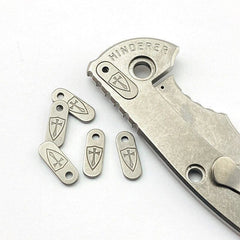 3pcs Titanium Fold Knife Back Filler Tab Spcacer for Rick Hinderer XM18 XM24 07FC0E-D4 - KOEEK