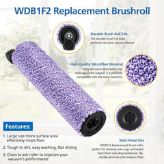 Replacement brush roller and filter screen set, compare parts WDB1, WDB2, WDFF1 07FC0E-D4 - KOEEK