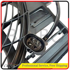 Radiator Condenser Cooling Fan Assembly for BMW 740i 740iL 750iL Z8 64546921383 07FC0E-D4 - KOEEK