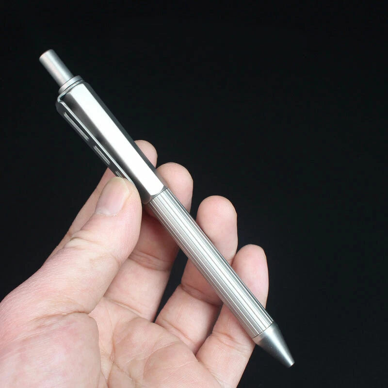 Titanium Alloy Pocket Ballpoint Pen Portable Tactical Signature Working Pen EDC 07FC0E-D4 - KOEEK