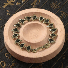 Aged Brass Bracelet Vintage Style Handcrafted Jewelry Men Women Couples Gift 07FC0E-D4 - KOEEK