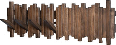 Natural Wood Wall-Mounted Piano Coat Rack | Wall-Mounted Coat Rack