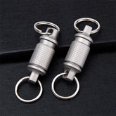 Titanium Alloy Insert Buckle Gimbal Ring Portable Double Keychain PendantEDC EDC - KOEEK