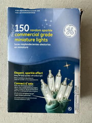 GE 150 Lights Random Sparkle Pro-Line Commercial Grade Clear NIB Holiday GE - KOEEK