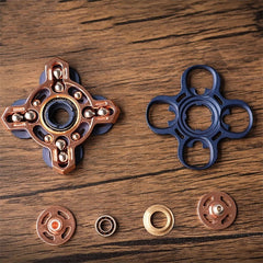 Stylish Rotating Linkage EDC Hand Spinner Alloy Fidget Spinner Office Gadgets 07FC0E-D4 - KOEEK